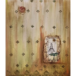 Naureen, 15 X 20, Mixed Media On Canvas, AC-NUS-002